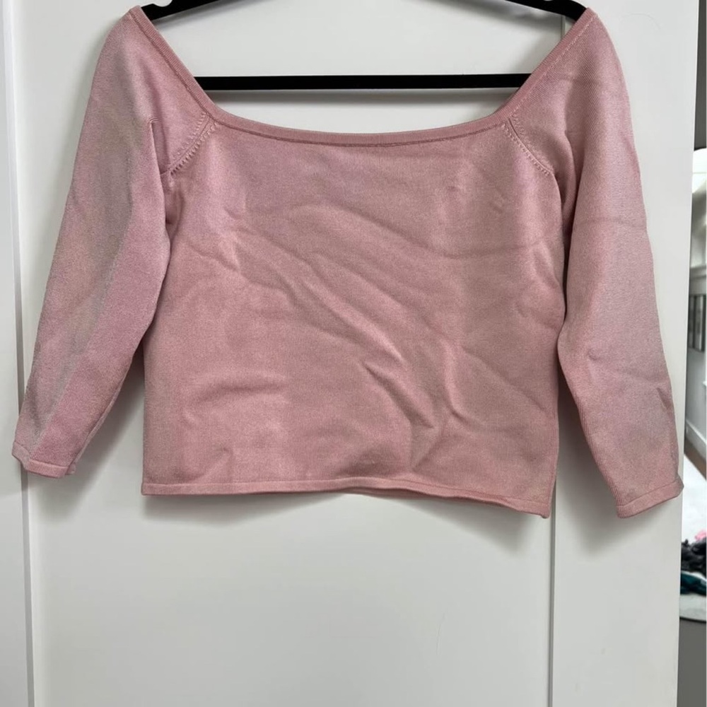 Guess Blush Pink Off the Shoulder Top